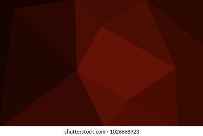 Dark Red vector polygonal illustration, which consist of triangles. Triangular design for your business. Creative geometric background in Origami style with gradient