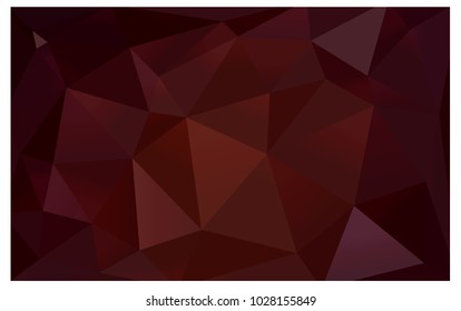 Dark Red vector polygonal illustration, which consist of triangles. Triangular pattern for your business design. Geometric background in Origami style with gradient. 