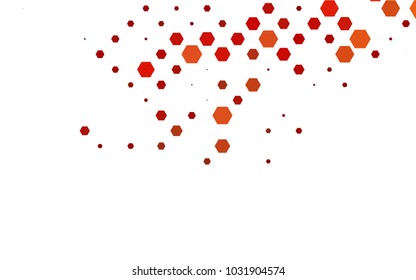 Dark Red vector polygonal illustration, which consist of hexagons. Hexagonal pattern for your business design. Geometric background in Origami style with gradient. 