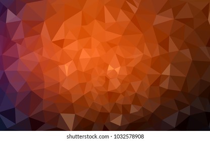 Dark Red vector polygonal illustration, which consist of triangles. Triangular pattern for your business design. Geometric background in Origami style with gradient. 