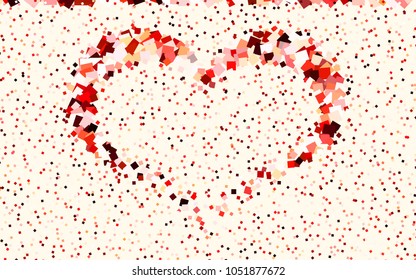 Dark Red vector polygonal illustration consisting of rectangles. Rectangular design for your business. Creative geometric background in origami style with gradient.