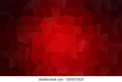 Dark Red vector polygonal illustration, which consist of rectangles. Rectangular pattern for your business design. Geometric background in Origami style with gradient. 