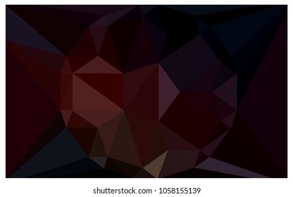 Dark Red vector polygonal illustration, which consist of triangles with a gemstone in center. Triangular design of a huge diamond for your business. Creative geometric background of gems.