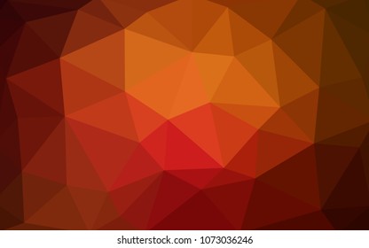 Dark Red vector polygonal illustration, which consist of triangles. Triangular design for your business. Creative geometric background in Origami style with gradient