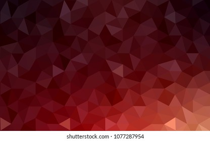 Dark Red vector polygonal illustration, which consist of triangles. Triangular pattern for your business design. Geometric background in Origami style with gradient. 