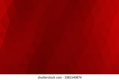 Dark Red vector polygonal illustration, which consist of triangles. Triangular pattern for your business design. Geometric background in Origami style with gradient. 