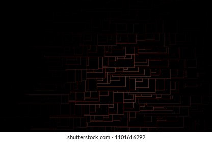 Dark Red vector polygonal illustration consisting of rectangles. Rectangular design for your business. Creative geometric background in origami style with gradient.