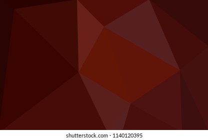 Dark Red vector polygonal illustration, which consist of triangles. Triangular pattern for your business design. Geometric background in Origami style with gradient. 