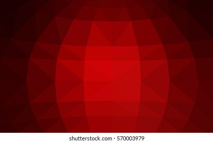 Dark Red vector polygonal illustration, which consist of triangles. Triangular pattern for your business design. Geometric background in Origami style with gradient. 
