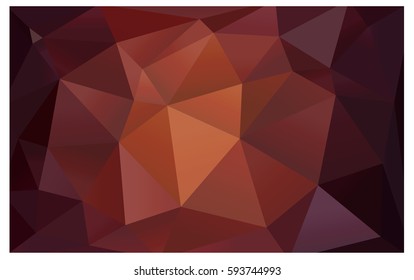 Dark Red vector polygonal illustration, which consist of triangles. Triangular pattern for your business design. Geometric background in Origami style with gradient. 