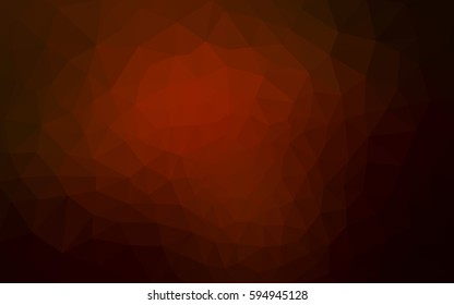 Dark Red vector polygonal illustration, which consist of triangles. Triangular design for your business. Creative geometric background in Origami style with gradient