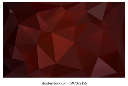 Dark Red vector polygonal illustration, which consist of triangles. Triangular pattern for your business design. Geometric background in Origami style with gradient. 
