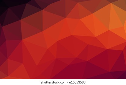 Dark Red vector polygonal illustration, which consist of triangles. Triangular pattern for your business design. Geometric background in Origami style with gradient. 