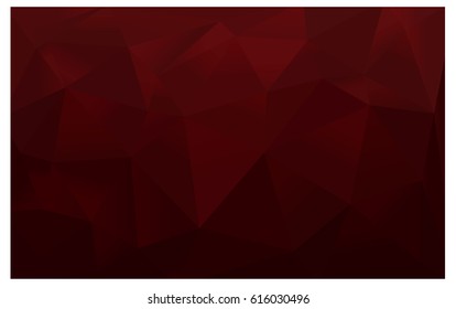Dark Red vector polygonal illustration, which consist of triangles. Triangular pattern for your business design. Geometric background in Origami style with gradient. 