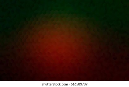 Dark red vector polygonal illustration, which consist of hexagons. Hexagonal design for your business. Creative geometric background in Origami style with gradient