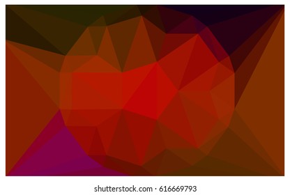 Dark Red vector polygonal illustration, which consist of triangles with a gemstone in center. Triangular design of a huge diamond for your business. Creative geometric background of gems.
