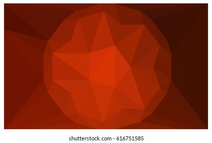 Dark Red vector polygonal illustration, which consist of triangles with a gemstone in center. Triangular design of a huge diamond for your business. Creative geometric background of gems.