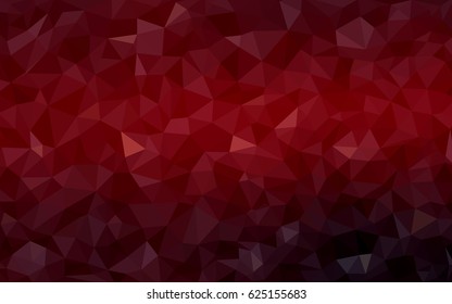 Dark Red vector polygonal illustration, which consist of triangles. Triangular design for your business. Creative geometric background in Origami style with gradient