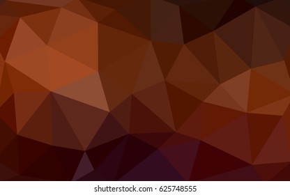 Dark Red vector polygonal illustration, which consist of triangles. Triangular pattern for your business design. Geometric background in Origami style with gradient. 