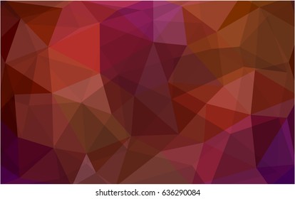 Dark Red vector polygonal illustration, which consist of triangles. Triangular design for your business. Creative geometric background in Origami style with gradient