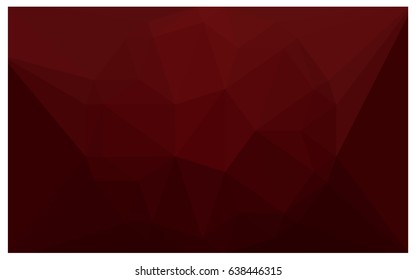 Dark Red vector polygonal illustration, which consist of triangles with a gemstone in center. Triangular design of a huge diamond for your business. Creative geometric background of gems.