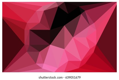 Dark Red vector polygonal illustration, which consist of triangles with a gemstone in center. Triangular design of a huge diamond for your business. Creative geometric background of gems.