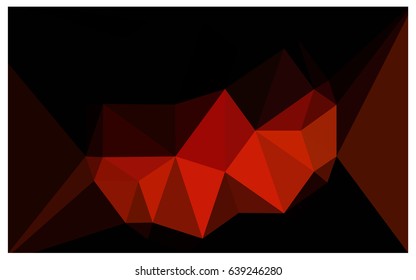 Dark Red vector polygonal illustration, which consist of triangles with a gemstone in center. Triangular design of a huge diamond for your business. Creative geometric background of gems.