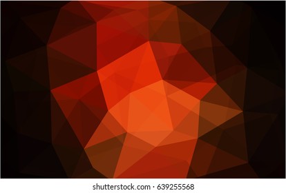 Dark Red vector polygonal illustration, which consist of triangles. Triangular pattern for your business design. Geometric background in Origami style with gradient. 