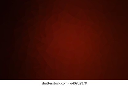 Dark Red vector polygonal illustration, which consist of triangles. Triangular design for your business. Creative geometric background in Origami style with gradient