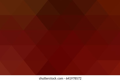 Dark Red vector polygonal illustration, which consist of triangles. Triangular design for your business. Creative geometric background in Origami style with gradient
