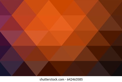 Dark Red vector polygonal illustration, which consist of triangles. Triangular pattern for your business design. Geometric background in Origami style with gradient. 