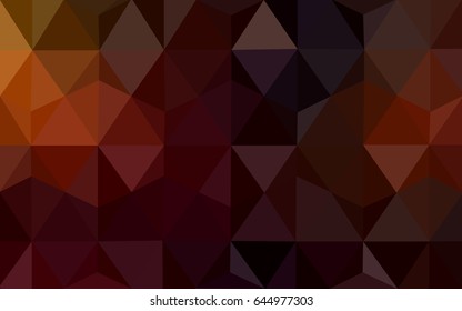 Dark Red vector polygonal illustration, which consist of triangles. Triangular design for your business. Creative geometric background in Origami style with gradient