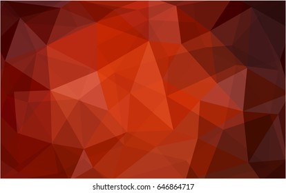 Dark Red vector polygonal illustration, which consist of triangles. Triangular pattern for your business design. Geometric background in Origami style with gradient. 