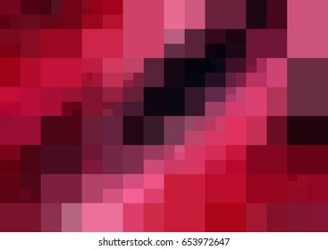 Dark Red vector polygonal illustration, which consist of rectangles. Rectangular pattern for your business design. Geometric background in Origami style with gradient. 