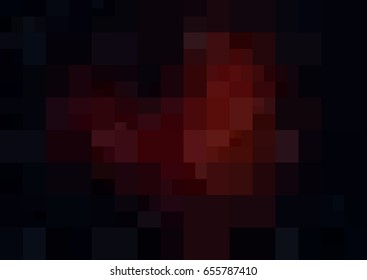 Dark Red vector polygonal illustration, which consist of rectangles. Rectangular pattern for your business design. Geometric background in Origami style with gradient. 