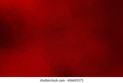 Dark Red vector polygonal illustration, which consist of triangles. Triangular pattern for your business design. Geometric background in Origami style with gradient. 