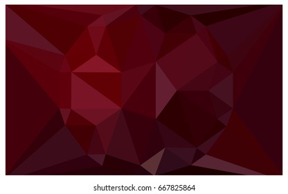 Dark Red vector polygonal illustration, which consist of triangles with a gemstone in center. Triangular design of a huge diamond for your business. Creative geometric background of gems.