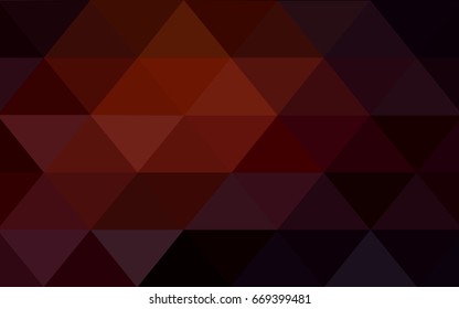 Dark Red vector polygonal illustration, which consist of triangles. Triangular design for your business. Creative geometric background in Origami style with gradient