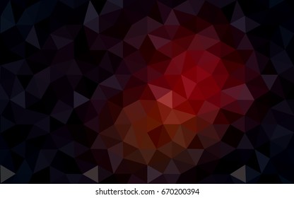 Dark Red vector polygonal illustration, which consist of triangles. Triangular pattern for your business design. Geometric background in Origami style with gradient. 