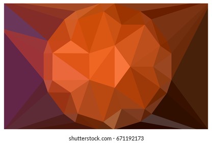 Dark Red vector polygonal illustration, which consist of triangles with a gemstone in center. Triangular design of a huge diamond for your business. Creative geometric background of gems.