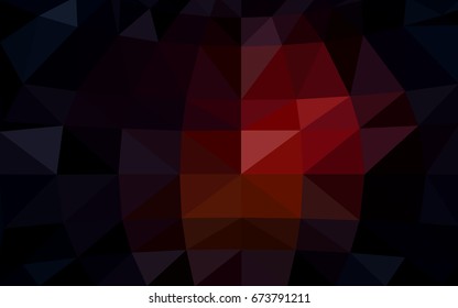 Dark Red vector polygonal illustration, which consist of triangles. Triangular pattern for your business design. Geometric background in Origami style with gradient. 