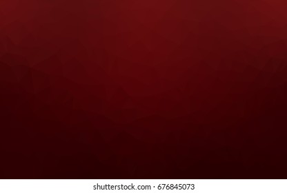 Dark Red vector polygonal illustration, which consist of triangles. Triangular pattern for your business design. Geometric background in Origami style with gradient. 