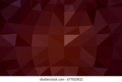 Dark Red vector polygonal illustration, which consist of triangles. Triangular pattern for your business design. Geometric background in Origami style with gradient. 