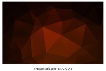 Dark Red vector polygonal illustration, which consist of triangles. Triangular design for your business. Creative geometric background in Origami style with gradient