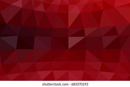 Dark Red vector polygonal illustration, which consist of triangles. Triangular pattern for your business design. Geometric background in Origami style with gradient. 