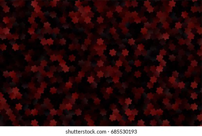 Dark Red vector polygonal illustration, which consist of hexagons. Hexagonal pattern for your business design. Geometric background in Origami style with gradient. 