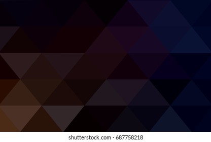 Dark Red vector polygonal illustration, which consist of triangles. Triangular design for your business. Creative geometric background in Origami style with gradient