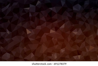 Dark Red vector polygonal illustration, which consist of triangles. Triangular pattern for your business design. Geometric background in Origami style with gradient. 