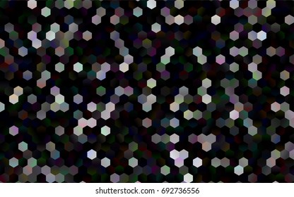 Dark Red vector polygonal illustration, which consist of hexagons. Hexagonal design for your business. Creative geometric background in Origami style with gradient