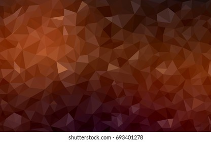 Dark Red vector polygonal illustration, which consist of triangles. Triangular pattern for your business design. Geometric background in Origami style with gradient. 